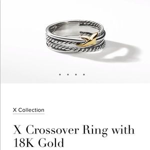 David Yurman X Crossover Ring with 18K Gold